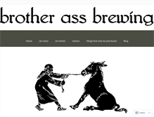 Tablet Screenshot of brotherassbrewing.com